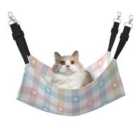 Hearts In Pastel Blue Pink,Cat Hanging Hammock Soft Double Sided Hanging Bed for Small Dogs Pet,M