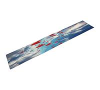 Hearts in The Sky Linen Table Runner 72.4 Inches Long, Machine Washable Table Runner for Party Kitchen Dining Table Coffee Holiday Party Decor, 13.4"x72.4"