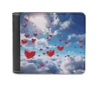 Hearts in The Sky Slim Wallets for Men Bifold Wallet