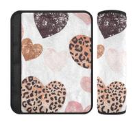 Hearts Leopard 80s 2 Pack car seat Neck Support Stop seat Belt Cutting into Neck for Airplane accesorios para carro
