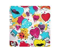 Hearts Love Camera Wrap Cloth, Squares Magic Self-Adhesive Cloth for Lens Camera Anti-Scratch Lens Protector Makeup Wrap Cloth Bag 21.7" x 21.7"