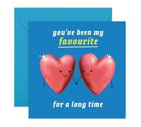 Hearts Love Card - You’ve Been My Favourite - Gifts for Wife, Husband, Girlfriend, Boyfriend, Spouse, Couples, Him, Her, Women, Men - Anniversary or Valentine’s Day - Comes with Sweet Stickers