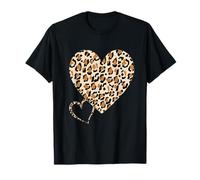 Hearts Love Leopard Cheetah - Women's Animal Print Hard T-Shirt