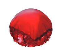 Hearts Love Shower Caps for Women Reusable Waterproof Shower Bonnet Large Elastic Bath Caps Double Layers Bathing Hair Caps Designed for all Hair Lengths with PEVA Lining