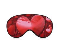 Hearts Love Sleep Mask for Women Men Side Sleeper Eye Cover with Adjustable Strap Soft Breathable Blackout Mask Slip-Free Deep Sleeping Travel Essentials