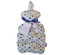 Hearts Multi Wheat Bottle - Microwavable Heat Pack - English Wheat & Lavender, Hot & Cold Therapy - 100% Cotton - Made in England - The Wheat Bag Company