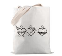 Hearts of the Holy Family Tote Bag Catholic Prayer Tote Bag Bible Verse Gift Holy Family Prayer Gift (Holy Family TOTE)