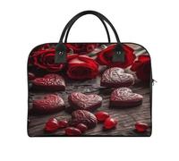 Hearts on Table Laptop Tote Bag Casual Travel Handbag Multi Pocket Shoulder Bags for Work Travel