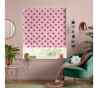 Hearts Pink Roman Blind