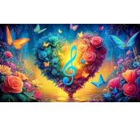 hearts Puzzle Game 1000 Piece Recycled Paper Impossible Hard Difficult Challenging for The Whole for Women, Gifts for Men 70x50cm/1000pcs