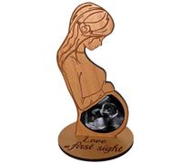 Heart's Sign Baby Scan Picture Frames - Baby Scan Photo Frames Pregnancy Gifts for New Mum To Be | Unique Baby Scan Frame Gifts (Natural Wood)