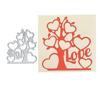 Hearts Tree Frame Metal Die Cuts Cutting Dies, Hearts Tree Frame Cutting Dies Paper Cards Cutting Dies Cut Stencils for DIY Embossing Card Making Book Tags Decorative Paper Dies Scrapbooking