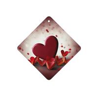 Hearts with Love Car Air Fresheners Cards 4 Pcs Long Lasting Car Fresheners Gifts for Men Women Auto Aromatherapy Tablets Hanging Scented Card Rearview Mirror Pendant - Lavender Scent