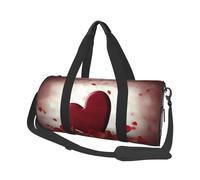 Hearts with Love Duffel Bags for Women Men, Foldable Travel Totes Bag for Airplane Essentials, Weekender Overnight Bags Large Sport Gym Bag Carry On Luggage Bag with Strap