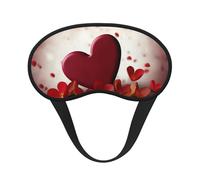 Hearts with Love Sleep Mask for Men Women Blackout Eye Masks for Sleep, Relaxing Zero Pressure Night Blindfold Soft Breathable Eye Cover for Travel, Night Work, Nap, Office