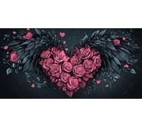 HeartShaped Face Diamond Painting Kits for Adults & Kids, 5D Full Drill Round Diamond Art Craft, DIY Gem Art Painting by Numbers for Home Wall Decor Beginner Friendly Stress Relief Gift 80x160cm A451