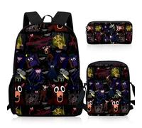 Heartsking 99-night School Backpack Set 3-Piece Set with Waterproof School Bag Crossbody Bag and Pencil Case Suitable as a Learning Camping Travel and Birthday Gift for Boys Girls Teenager