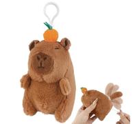 Heartsking Capybara Plush Keychain, Stuffed Animal Guinea Plush Toy Cute Capybara Keyrings Pendant Tail Wagging Design, Creative and Funny Suitable for Birthdays Guinea Pig Toys for Kids Adults