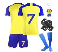 Heartsking Football Kits for Kids, 2023/24 Home Away Soccer Jerseys New Kids Football Kits Boys Girls,Football Training Shirts Shorts Socks Guard Plate and Keychain,Gifts for Children