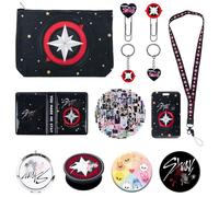 Heartsking K-pop Stray Merch Gifts Set, Including Photocard Binder Stickers Backpack Phone Stand Badge Keychain Stray Album Merch for Girls Fans Women