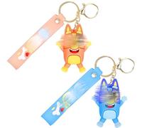 Heartsking Kawaii Keychain, 2 PCS Dog Cartoon Anime Keyring Cute Keychain with Figures Pendant Ornament for Bag Keys Decoration, Car Keyrings Souvenir Birthday Gifts for Girls Boys