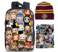 Heartsking School Bag, 14.5inch Cool School Backpack, Lightweight School Bag Boys Girls, Kids Backpack with Hat Stickers for Days Out, Rucksack Casual Travel Vacation Bag