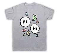 Heartstop Hi Hi Nick Charlie Greeting LGBTQ Mens T-Shirt, Light Grey, Medium