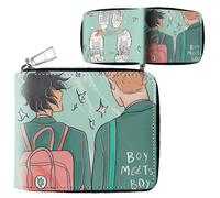 Heartstoppers PU Leather Wallet | Stylish Bifold Card Holder Small Purse with Zipper Coin Pocket | Multicard Wallets Coin Purse for Cash, Coin, Card, Bill (2)