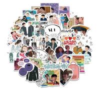 Heartstoppers Stickers, 50 Pcs Nick and Charlie Figure Vinyl Waterproof DIY Sticker Decals for Party, Water Bottle Scrapbook Laptop Skateboard Computer for Teens Students