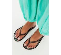 Heartthrob Studded Thong Sandals by Jeffrey Campbell at Free People in Brown Silver, Size: US 7 - female