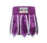 HEARTTOUCH Men's Muay Thai Fight Shorts - Premium Thai Shorts, Kickboxing Shorts, Boxing Shorts, Short Thai Boxing Trousers for Thai Boxing, Kickboxing (Purple, XXL)