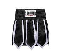 HEARTTOUCH Men's Muay Thai Fight Shorts - Premium Thai Shorts Kickboxing Shorts Boxing Shorts Short Thai Boxing Trousers for Thai Boxing, Kickboxing (Black, 3XL)