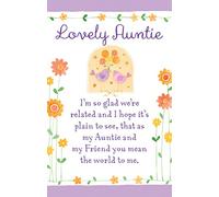 Heartwarmers Lovely Auntie Keepsake Card & Envelope K155E