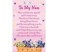 Heartwarmers To My Nan Credit Card Style Keepsake with Signature Panel
