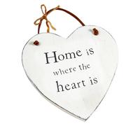 Heartwarmers Wooden Heart Keepsake Gift Sign/Plaque, Home Is Where The Heart Is