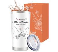 Heartwarming Mother Daughter Gifts, Insulated Tumbler with Lid & Straw for Hot & Cold Drinks | Ideal Mum & Daughter Present | Birthday Gifts for Women, Mothers Day & Special Occasions