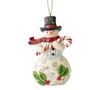 Heartwood Creek by Jim Shore Snowman with Candy Cane Hanging Ornament