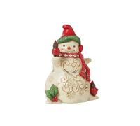 Heartwood Creek by Jim Shore Snowman With Earmuffs And Cardinal Figurine