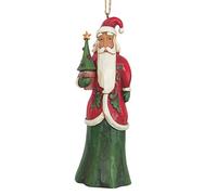 Heartwood Cr olklore Santa with Tree Hanging Ornament, Multi-Colour