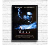 Heat, 90s Movie Print Vintage Nostalgic Film Poster, A4 and A3 Size Frame Options Available,Great Home, Pub, Café, Bar Decoration Wall Art Print, House gift for movie lovers (A3 Framed (Black))