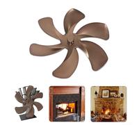 Heat Activated 6 Blade Stove Fan for Wood Burners, Improves Air Circulation and Reduces Fuel Consumption (Brown)