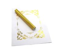 Heat Activated Foil, 5M Multicolor Hot Stamping Foil Toner Reactive Holographic for Printer Laminator(Golden)