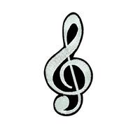 Heat-Activated Treble Clef Musical Note Embroidered Backpack Patch