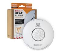 Heat Alarm with Wireless Interlink - 10 Year Sealed Battery - Kitemark Certified to BS EN 14604 - Wirelessly Interlink with Firechief CO Alarms for Home - Complies Scottish Regulation - FHB10W Model