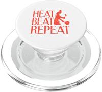 Heat Beat Repeat Retro Vintage IRONWORKER Designs Present PopSockets PopGrip for MagSafe