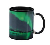 Heat Change Mug - 350ml Ceramic Mug 9.5 x 8 cm Temperature Sensitive Magic Design Northern Lights Color Changing Morning Coffee Tea Gift | Tsse Ceram