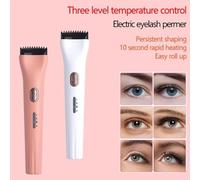 Heat Curling Electric Eyelash Curler 3 Modes Electric Eye Lashes Portable Heated Eyelashes Curls Comb Long Lasting Makeup Tools(White)