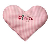 Heat cushion heart with name, rapeseed pillow, 15 x 17 cm large, grain pillow, spelt cushion, small gift, baby gifts, birth gifts, baby