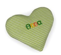 Heat cushion heart with name, rapeseed pillow, 15 x 17 cm large, grain pillow, spelt cushion, small gift, baby gifts, birth gifts, baby