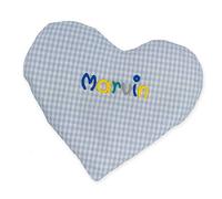 Heat cushion heart with name, rapeseed pillow, 15 x 17 cm large, grain pillow, spelt cushion, small gift, baby gifts, birth gifts, baby